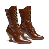 Edith Edwardian Boots (Walnut)