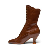 Edith Edwardian Boots (Walnut)