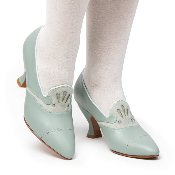 Elsie Edwardian Pumps (Seafoam)