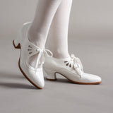 Gibson Edwardian Leather Shoes (Soft Ivory)
