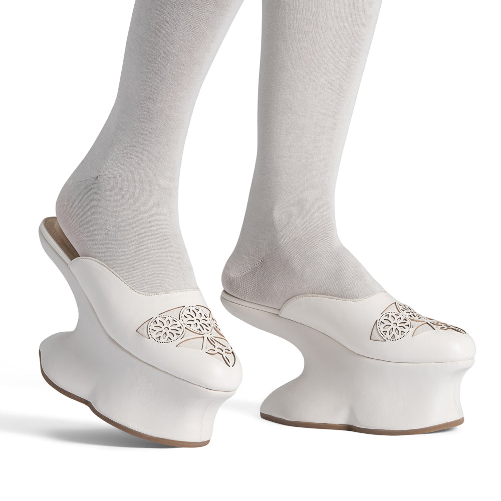 Isabella Venetian Chopines (Ivory)