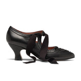 Laurel Beaded Edwardian Shoes (Black)