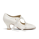 Laurel Beaded Edwardian Shoes (Soft White)