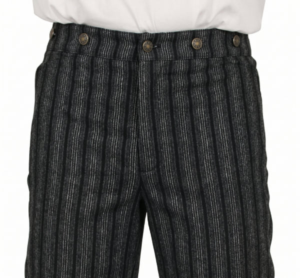 Preston Striped Trousers - Gray
