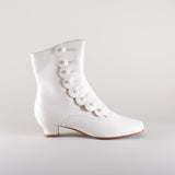 Renoir Victorian Button Boots (Soft Ivory)