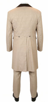 Wooster Three-Piece Frock Suit - Tan Plaid