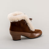 Alpen Retro Winter Booties - Brown/Ivory