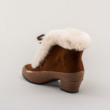 Alpen Retro Winter Booties - Brown/Ivory