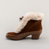 Alpen Retro Winter Booties - Brown/Ivory