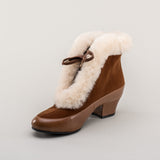 Alpen Retro Winter Booties - Brown/Ivory