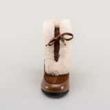 Alpen Retro Winter Booties - Brown/Ivory