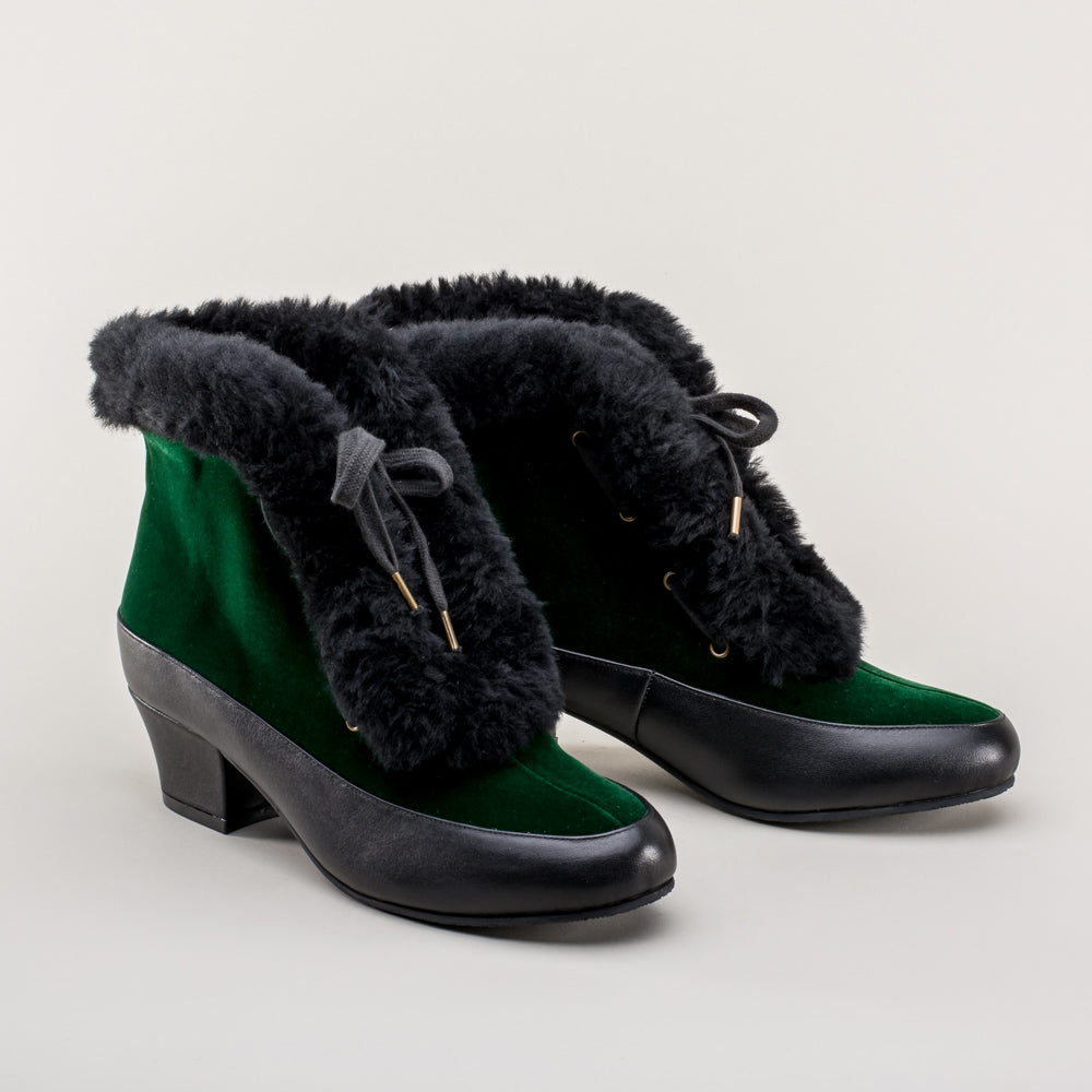 Alpen Retro Winter Booties - Emerald/Black