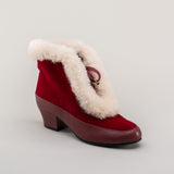 Alpen Retro Winter Booties - Oxblood/Ivory