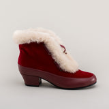 Alpen Retro Winter Booties - Oxblood/Ivory