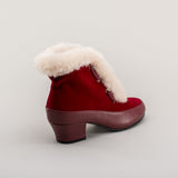 Alpen Retro Winter Booties - Oxblood/Ivory