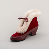 Alpen Retro Winter Booties - Oxblood/Ivory