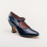 Anna May 1920s Mary Jane High Heels - Navy
