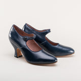 Anna May 1920s Mary Jane High Heels - Navy