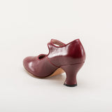 Anna May 1920s Mary Jane High Heels - Oxblood