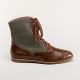 Anne Boots - Brown/Olive
