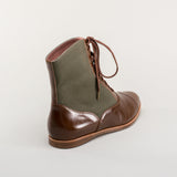 Anne Boots - Brown/Olive