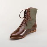 Anne Boots - Brown/Olive
