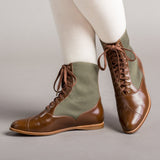 Anne Boots - Brown/Olive