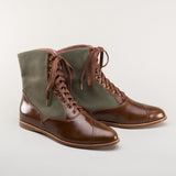 Anne Boots - Brown/Olive