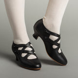 Astoria Edwardian Leather Shoes (Black)