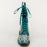 Flora Women's Embroidered Boots (Emerald Green)
