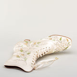 Flora Women's Embroidered Boots (Ivory)