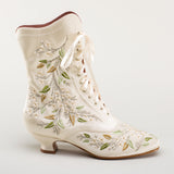 Flora Women's Embroidered Boots (Ivory)