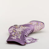 Flora Women's Embroidered Boots (Lavender)