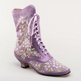 Flora Women's Embroidered Boots (Lavender)
