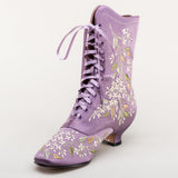 Flora Women's Embroidered Boots (Lavender)