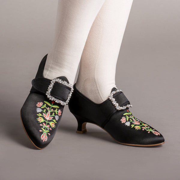 Primrose 18th Century Shoes (Black)