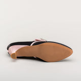 Primrose 18th Century Shoes (Black/Pink)