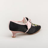 Primrose 18th Century Shoes (Black/Pink)