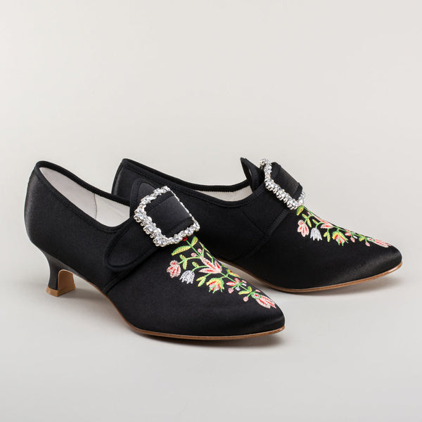 Primrose 18th Century Shoes - Black