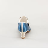 Primrose 18th Century Shoes - Blue/Ivory
