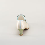 Primrose 18th Century Shoes (Ivory/Celadon Green)