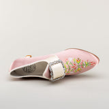 Primrose 18th Century Shoes (Pink/Ivory)