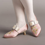 Primrose 18th Century Shoes (Pink/Ivory)