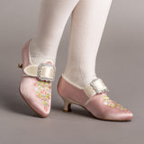 Primrose 18th Century Shoes (Pink/Ivory)
