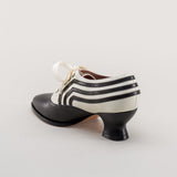 Bernadette Edwardian Oxfords - Ivory/Black