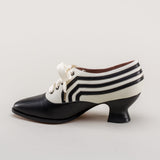 Bernadette Edwardian Oxfords - Ivory/Black