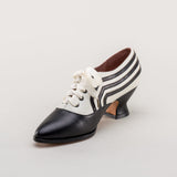 Bernadette Edwardian Oxfords - Ivory/Black
