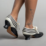 Bernadette Edwardian Oxfords - Ivory/Black