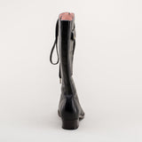 Bessie Vintage Aviator Boots - Black