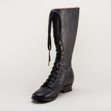 Bessie Vintage Aviator Boots - Black